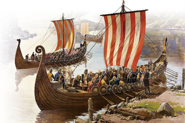 10. Khả năng chế tạo tàu vượt trội. Tàu Viking, đặc biệt là loài tàu dài, được thiết kế để di chuyển nhanh, vượt biển và đi qua các con sông nhỏ. Ảnh: Pinterest.