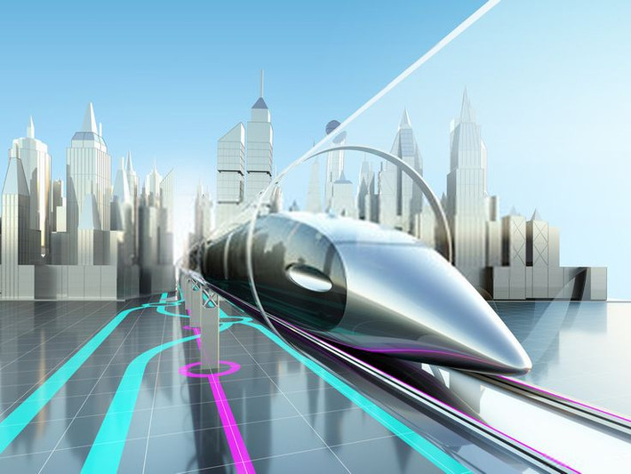 2. Hoạt động trong ống chân không. Hệ thống Hyperloop sử dụng ống chân không để loại bỏ lực cản của không khí, giúp phương tiện di chuyển nhanh hơn và hiệu quả hơn. Ảnh: Pinterest.