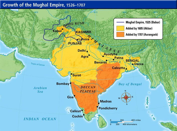 Từng kiểm soát gần như toàn bộ tiểu lục địa Ấn Độ, đế quốc Mughal là một trong những thể chế hưng thịnh nhất từng tồn tại Ấn Độ cổ. Tuy nhiên, các cuộc nổi dậy sau này của các tầng lớp dân chúng đã dẫn tới sự diệt vong của đế quốc.