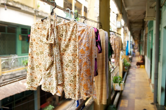 Khung cảnh đời thường ở các chung cư.
