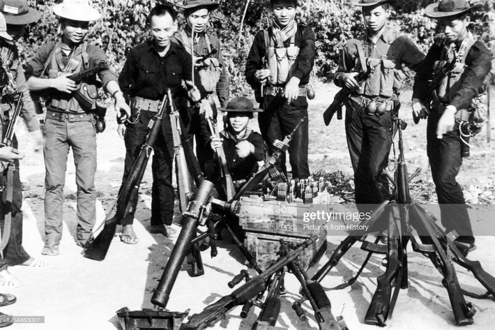 Vũ khi thu được của quân đội Mỹ ở Củ Chi năm 1968.