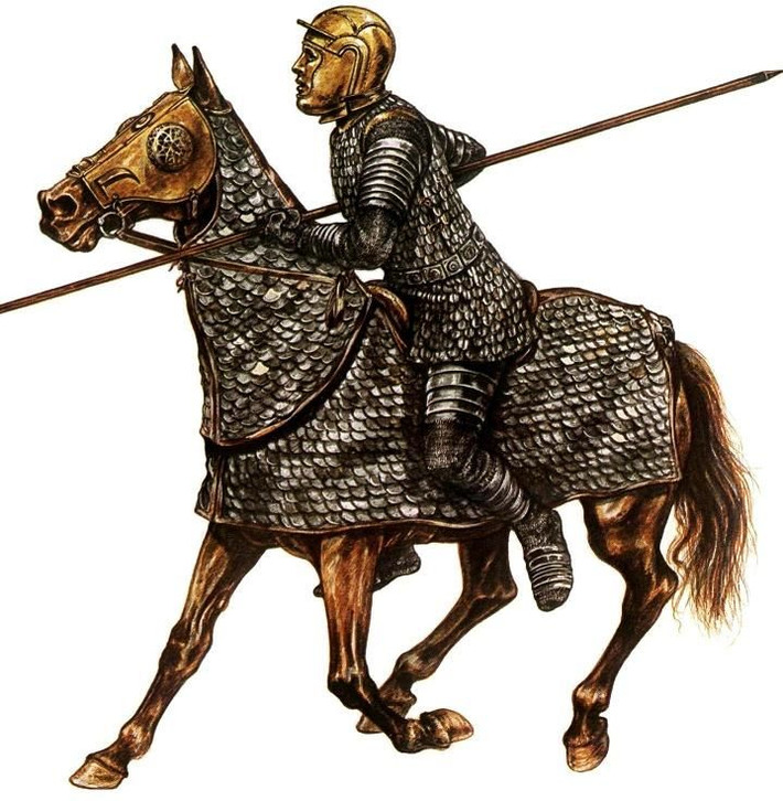 Sự phát triển của Cataphract lên đến đỉnh cao vào thời kỳ của đế chế đế chế Byzantine (Đông La Mã), khi họ xây dựng lực lượng Cataphract mang tên Athanatoi với quân số lên tới 10.000 người. Khi Byzantine sụp đổ vào năm 1453, vai trò lịch sử Cataphract được coi là đã chấm dứt.