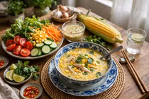 Ngô giàu chất xơ, vitamin nhóm B, nấu súp ngô gà trứng ai cũng thích