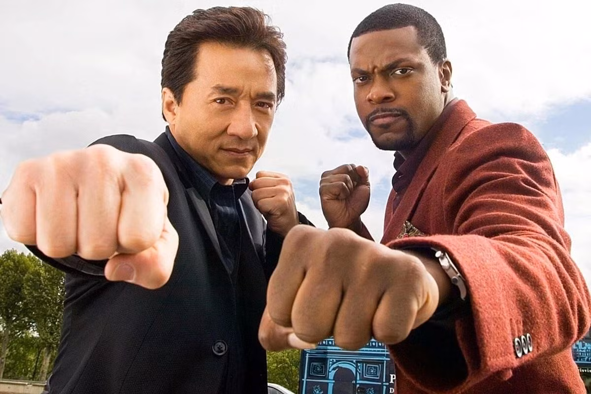 Thành Long và Chris Tucker là cặp bài trùng trong loạt phim Giờ cao điểm. Ảnh: ScreenCrush.