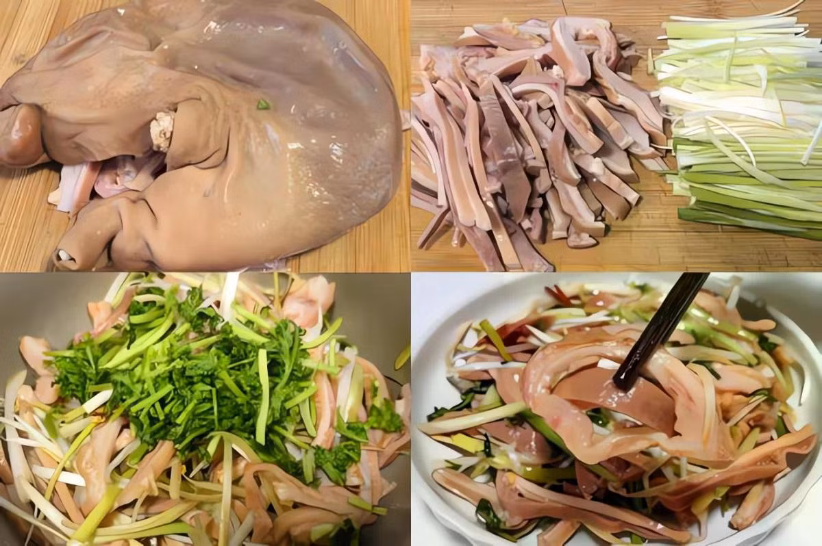 Món ăn gợi ý: Dạ dày heo xào