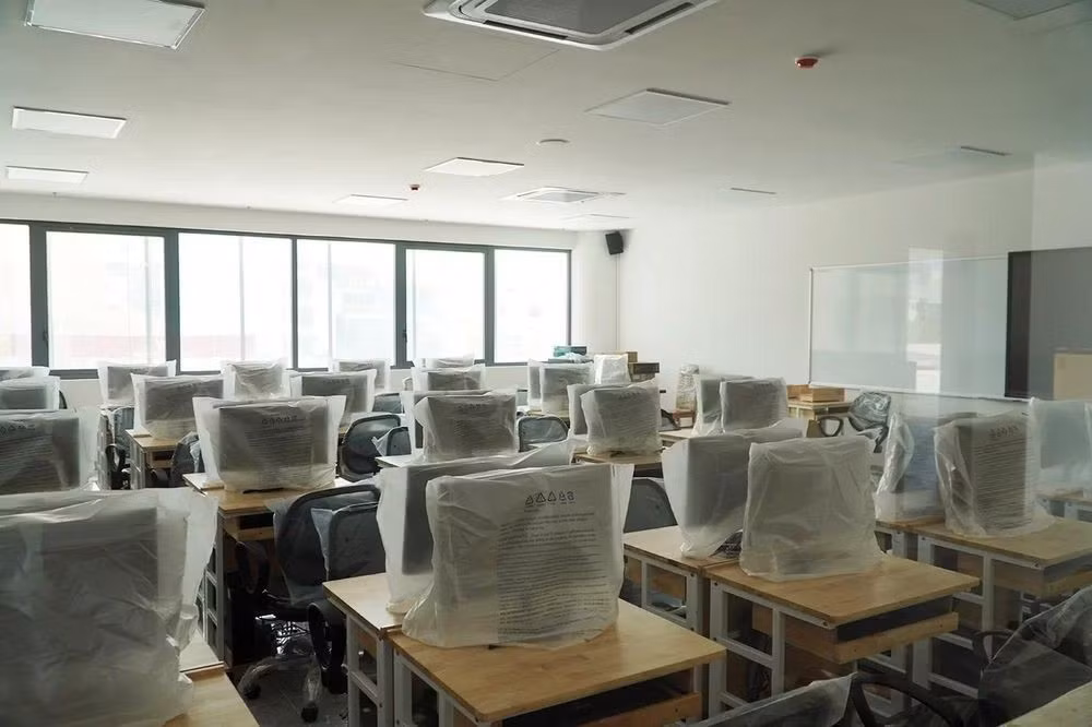 Các phòng học năng khiếu, vi tính và lưu trú đã hoàn thiện chờ ngày phục vụ các em thiếu nhi. (Ảnh: KT&amp;ĐT).