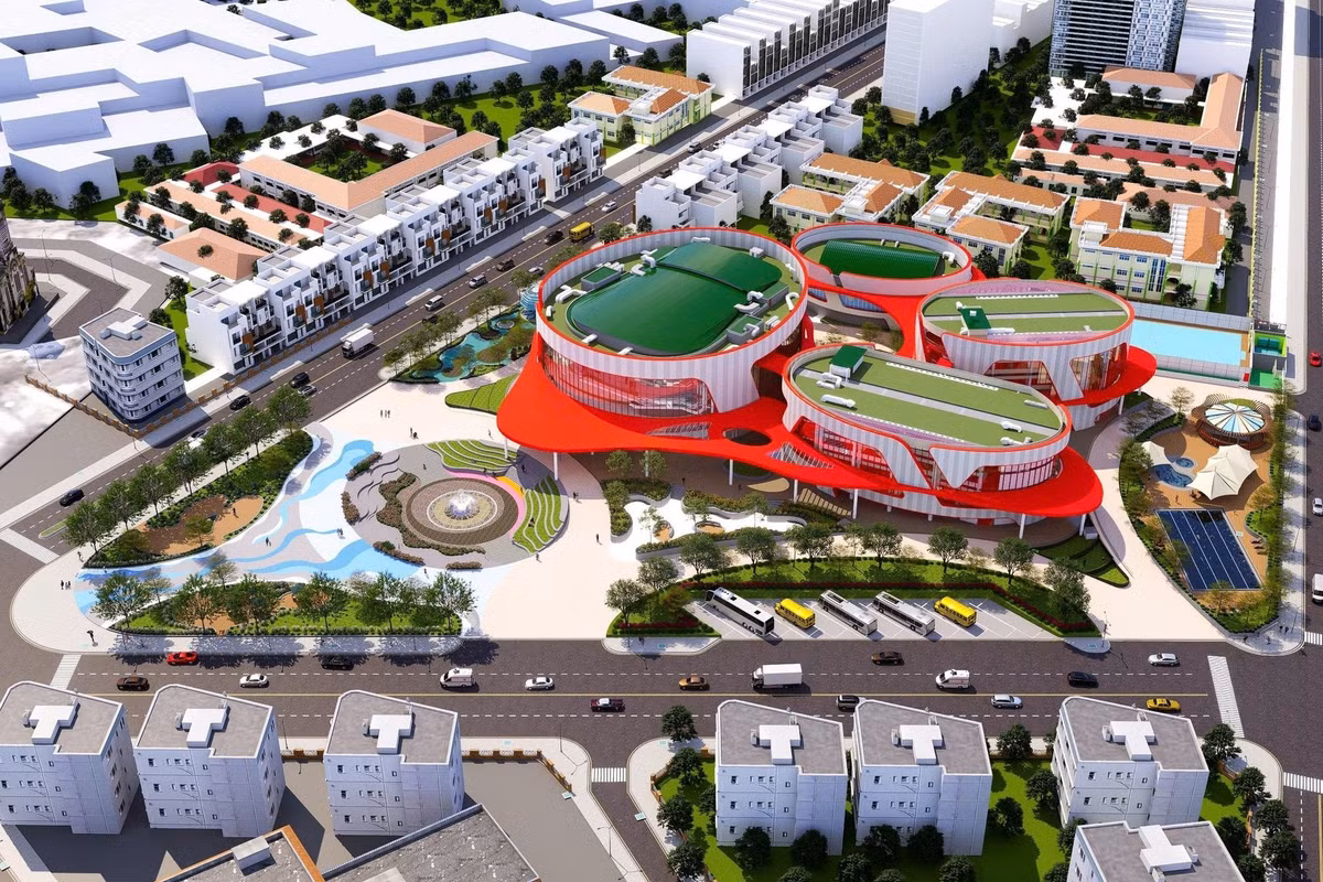 Phối cảnh dự án Cung văn hóa thiếu nhi tỉnh Khánh Hòa. (Ảnh: Báo Xây dựng).