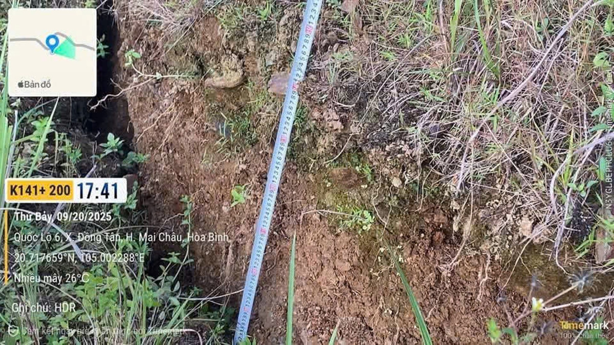 Sụt lún từ 10-60cm, kéo dài khoảng 100m, chiều cao khoảng 60m. anh-2.jpg