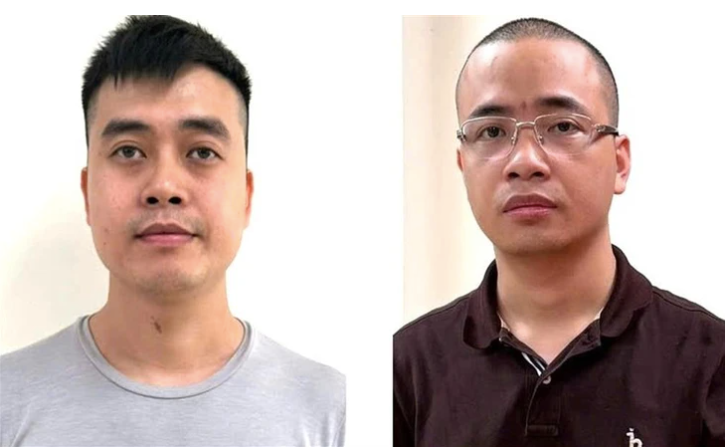 Bị can Hoàng Quang Thịnh và đồng phạm.