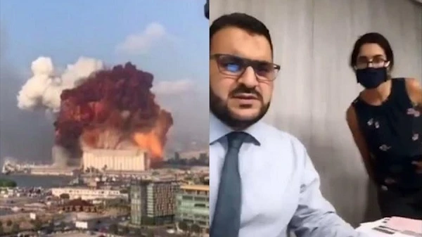 Video: Vụ nổ thảm họa ở Li Băng hất văng nữ MC khi đang phỏng vấn