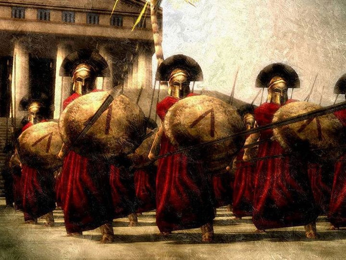 4. Vua Agis II của Sparta trực tiếp chỉ huy. Agis II đã có quyết định chiến thuật táo bạo khi thay đổi đội hình vào phút chót để tránh bị bao vây, điều này giúp Sparta giành ưu thế. Ảnh: Pinterest.