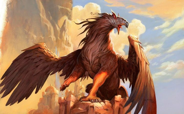 4. Liên hệ với mặt trời và trí tuệ. Một số truyền thuyết gắn Griffin với quyền năng của mặt trời và khả năng thấu suốt sự thật. Ảnh: Pinterest.
