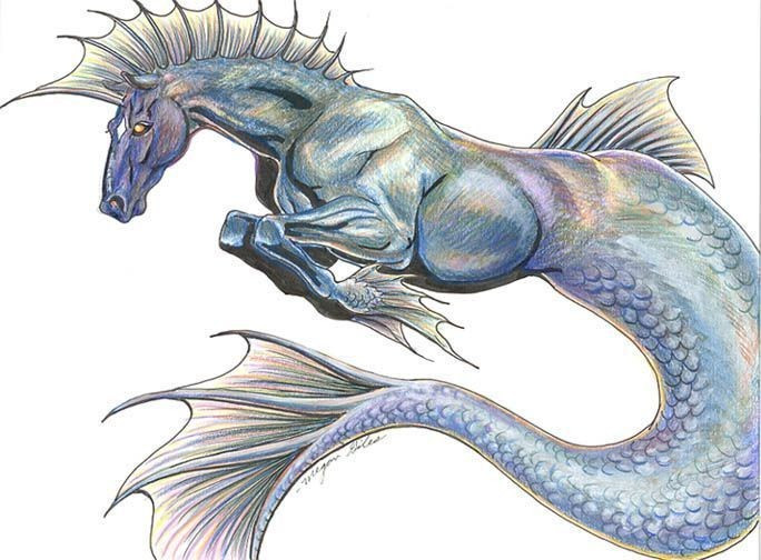6. Được xem là thần hộ mệnh của thủy thủ. Người Hy Lạp cổ tin rằng Hippocampus sẽ bảo vệ tàu bè giữa đại dương đầy hiểm nguy. Ảnh: Pinterest.