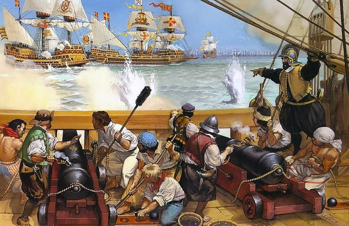 8. Armada thất bại là một cú sốc với toàn châu Âu. Sự thất bại của hạm đội Tây Ban Nha khiến các nước châu Âu bắt đầu nghi ngờ sự bất khả chiến bại của đế chế Habsburg. Ảnh: Pinterest.
