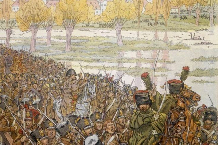 2. Napoleon đối đầu với liên minh nhiều nước châu Âu. Liên minh chống Pháp gồm Phổ, Áo, Nga và Thụy Điển đã phối hợp lực lượng để chống lại quân đội Pháp do Napoleon chỉ huy. Ảnh: Pinterest.