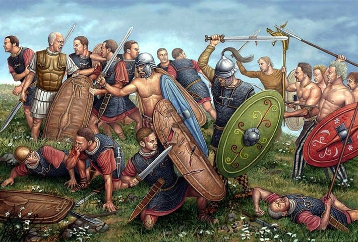 3. Kẻ thù là người Gaul dưới quyền Brennus. Người Gaul thuộc bộ tộc Senones do thủ lĩnh Brennus dẫn đầu đã đánh bại quân La Mã trong trận đánh này. Ảnh: Pinterest.