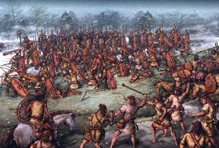 1. Diễn ra trong Chiến tranh Punic lần thứ hai. Trận chiến này thuộc giai đoạn Hannibal dẫn quân Carthage tấn công vào lãnh thổ Italia. Ảnh: Pinterest.