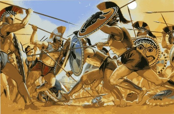 1. Là trận đánh quan trọng trong Chiến tranh Peloponnesus ở Hy Lạp cổ đại. Diễn ra giữa phe Athens và Sparta, trận Amphipolis đánh dấu sự kết thúc của giai đoạn đầu Chiến tranh Peloponnesus. Ảnh: Pinterest.