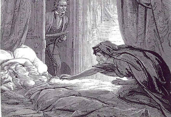 Strigoi là biểu tượng của nỗi sợ sự sống và cái chết hòa trộn. Hình tượng này thể hiện nỗi ám ảnh về linh hồn không siêu thoát, mãi vướng mắc nơi trần thế. Ảnh: Pinterest.
