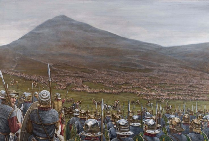 Diễn ra tại miền bắc Scotland. Trận chiến diễn ra ở vùng đồi núi phía bắc Scotland, nơi người La Mã đối đầu với các bộ tộc Caledonia bản địa. Ảnh: Pinterest.