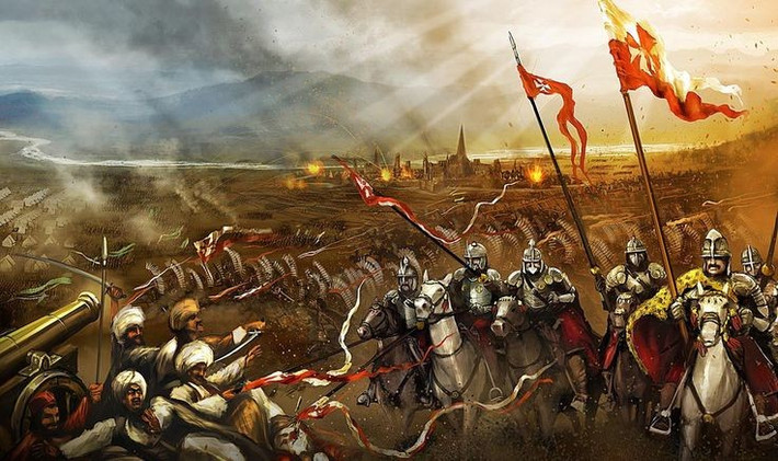 Vai trò quyết định của liên quân cứu viện. Liên quân Thiên Chúa giáo do vua Ba Lan Jan III Sobieski chỉ huy đã hợp sức với Áo và Đức, tổng cộng khoảng 70.000 quân, giải vây thành công. Ảnh: Pinterest.