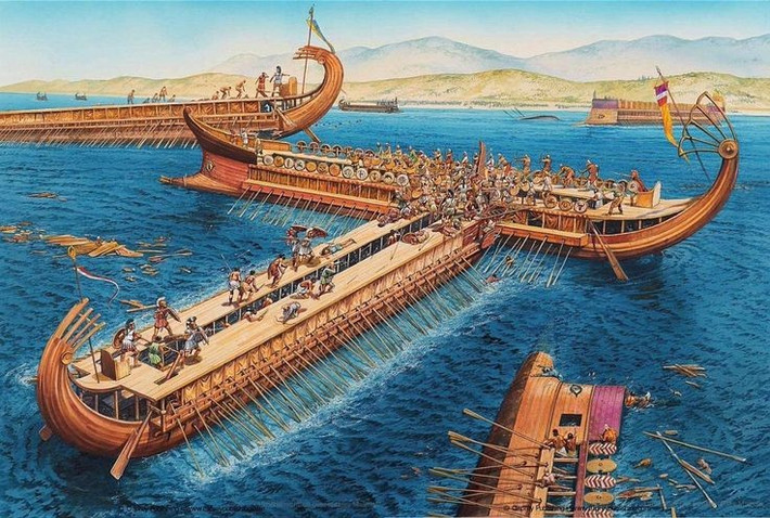 3. Tướng Themistocles là người lập kế hoạch trận đánh. Với tầm nhìn sắc bén, ông dụ hạm đội Ba Tư vào vùng biển hẹp, nơi tàu chiến lớn của họ khó xoay sở. Ảnh: Pinterest.