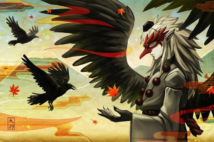 8. Nhân vật trong văn hóa đại chúng. Tengu ngày nay xuất hiện nhiều trong manga, anime và trò chơi điện tử, trở thành hình tượng quen thuộc toàn cầu. Ảnh: Pinterest.