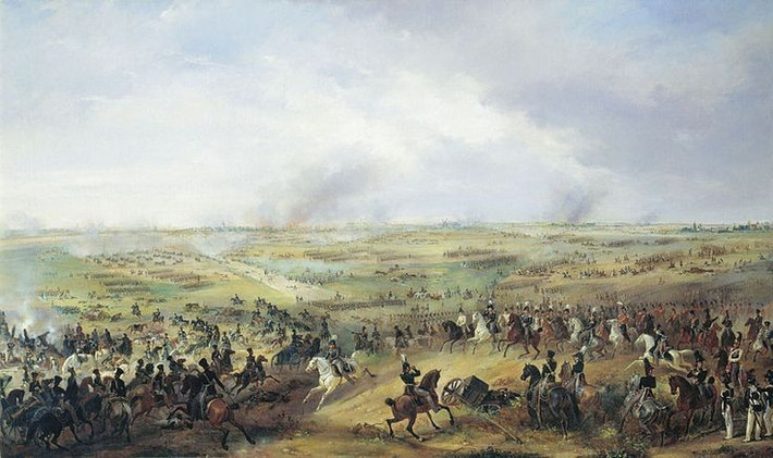 6. Trận Leipzig đánh dấu sự khởi đầu cho sự sụp đổ của Napoleon. Sau thất bại này, Napoleon buộc phải rút lui về Pháp và mất dần quyền kiểm soát châu Âu, dẫn đến việc ông thoái vị lần đầu vào năm 1814. Ảnh: Pinterest.
