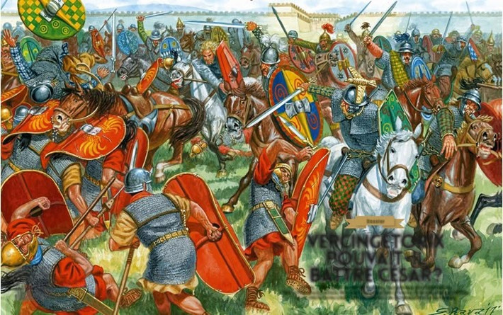  1. Đây là thất bại hiếm hoi của Julius Caesar. Trong suốt chiến dịch ở xứ Gaul, Gergovia là trận đánh hiếm hoi mà Caesar không chỉ thất bại mà còn buộc phải rút lui. Ảnh: Pinterest.