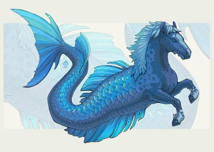 7. Tồn tại trong nhiều nền văn hóa ven Địa Trung Hải. Không chỉ Hy Lạp, các biến thể của Hippocampus cũng xuất hiện trong truyền thuyết Etruscan, Phoenicia và thậm chí trong văn hóa Celtic. Ảnh: Pinterest.