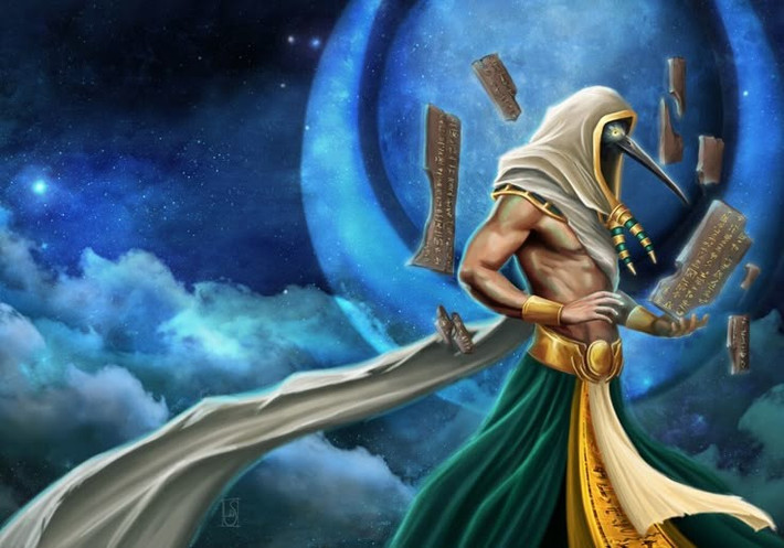 2. Là thần của tri thức, chữ viết và phép thuật. Người Ai Cập tin rằng Thoth là người đã phát minh ra chữ viết (hieroglyph), toán học, thiên văn và cả nghi lễ ma thuật cổ xưa. Ảnh: Pinterest.