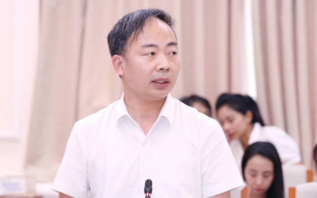 Ông Nguyễn Ngọc Hà trao đổi tại họp báo. Ảnh: Moet. nguyen-ngoc-ha-2.png