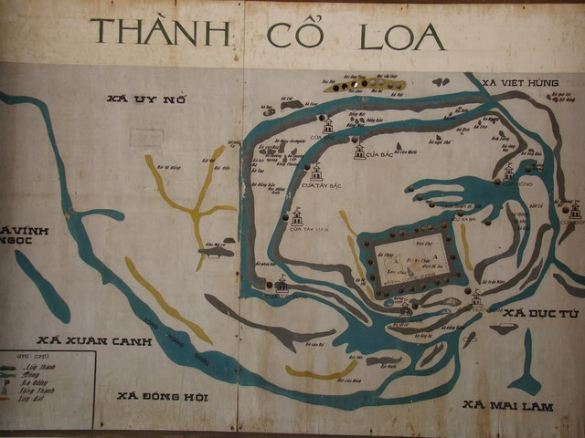 Sơ đồ thành Cổ Loa. Ảnh: HoangthanhThangLong. thanh-co-loa-3.jpg