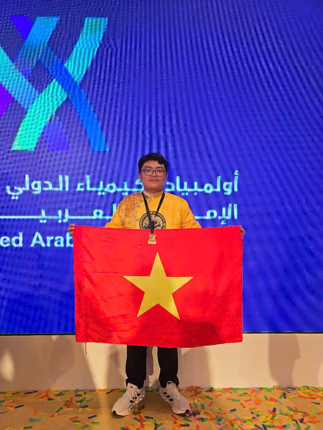Huy chương Vàng Olympic Hóa học quốc tế ICHO 2025 Giang Đức Dũng. Ảnh: NVCC. giang-duc-dung.jpg
