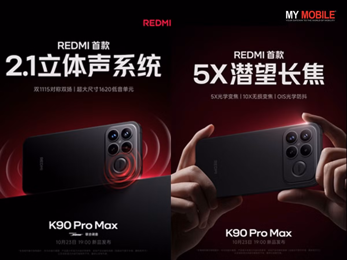 Ngoài ra, năm nay Xiaomi còn bổ sung camera tele 5x, cho ảnh gốc 50 MP nhờ cảm biến ISOCELL JN5. Ở các vị trí khác, Redmi K90 Pro Max sở hữu camera góc siêu rộng OmniVision OV50M 50 MP và camera trước 32 MP.