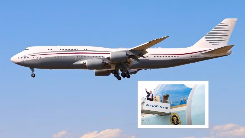 Sau nhiều lần trì hoãn và vượt ngân sách cho việc chế tạo hai chiếc 'Không lực Một' 747-8 mới, Bộ Quốc phòng Mỹ đang chuẩn bị tiếp nhận một chiếc máy bay phản lực tư nhân Boeing 747-8 xa hoa như một giải pháp tạm thời.