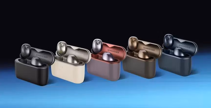 Tai nghe Momentum True Wireless 5 có năm tùy chọn màu sắc: graphite (xám than), cream (kem), copper (đồng), denim (xanh denim) và lavender (hoa oải hương). Sennheiser/CNET