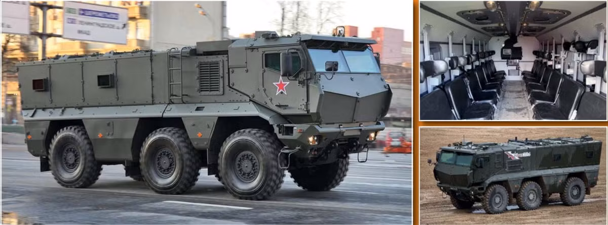 Nguyên mẫu của KamAZ-63969 được ra mắt vào năm 2014, cách đây 12 năm. Nó cũng được gọi là Typhoon-K, nhưng về ngoại hình, nó trông giống xe bọc thép chở quân (APC) hơn là xe MRAP. Đồng thời, điều này cũng không giúp nó tìm được chỗ đứng riêng, bất chấp những nỗ lực tiếp thị nó như là xe trinh sát bức xạ RHM-9.