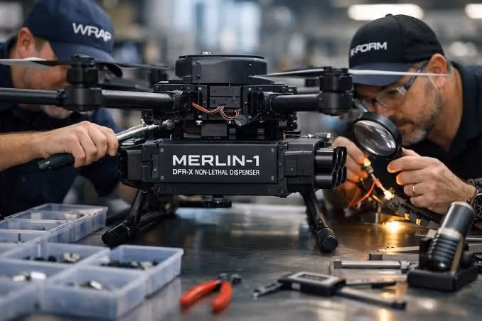 Công ty công nghệ an ninh WRAP Technologies của Mỹ đang lên kế hoạch trang bị cho máy bay không người lái (UAV) các thiết bị gây chói bằng laser, đèn chiếu định hướng và nhiều công nghệ gây nhiễu thị giác khác nhằm phục vụ các nhiệm vụ phi sát thương.