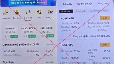 Công an Hà Nội cảnh báo lừa đảo qua app chứng khoán giả mạo