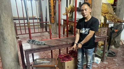Bắt đối tượng chuyên trộm tiền công đức tại nhiều đình, chùa