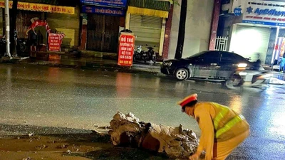 Xử phạt tài xế gần 20 triệu vì làm rơi đất thải trên đường