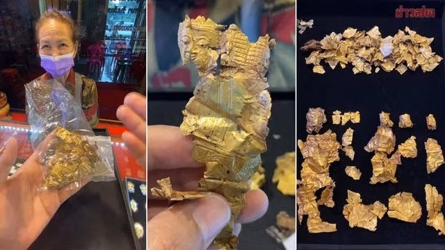 Cửa hàng vàng ước tính giá mua số mảnh vàng vụ đó là 92.790 baht (73 triệu đồng) nhưng đề nghị mua lại với số tiền 100.000 baht (khoảng 79,3 triệu đồng).