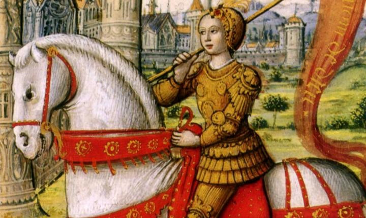 Sinh năm 1412, nữ tướng lừng danh Jeanne d'Arc lớn lên trong một gia đình bình thường ở làng Domrémy, Pháp. Vào thời điểm ấy, nước Pháp đang xảy ra chiến tranh với Anh và cuộc chiến này được gọi là Chiến tranh trăm năm (kéo dài từ năm 1337 - 1453). Ảnh: Wikipedia.
