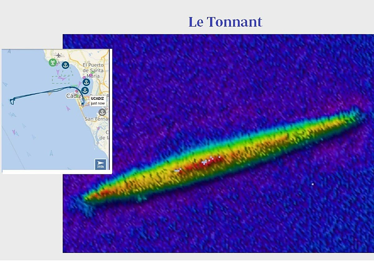 Trong tình hình ấy, 30 trong tổng số 72 thủy thủ ở lại trên tàu ngầm Le Tonnant và nhiều khoang chứa nước đã bị phá hỏng. Ảnh: Ubo/lavozdigital.es.