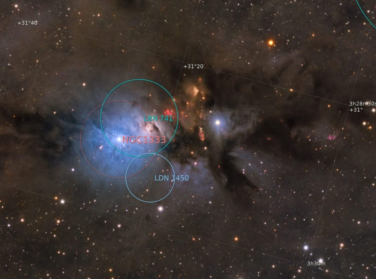 Luồng vật chất này gồm hơn 400 vòng cung phân tử siêu mỏng lồng vào nhau. Mỗi vòng trùng khớp với một vụ bùng phát năng lượng khủng khiếp của ngôi sao trẻ. Ảnh: caprileobservatory.com.