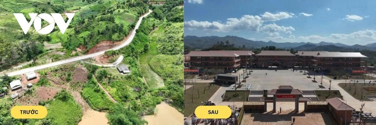 Từ một khu đất còn hoang sơ, sau 151 ngày thi công liên tục, ngôi trường đã hoàn thiện.