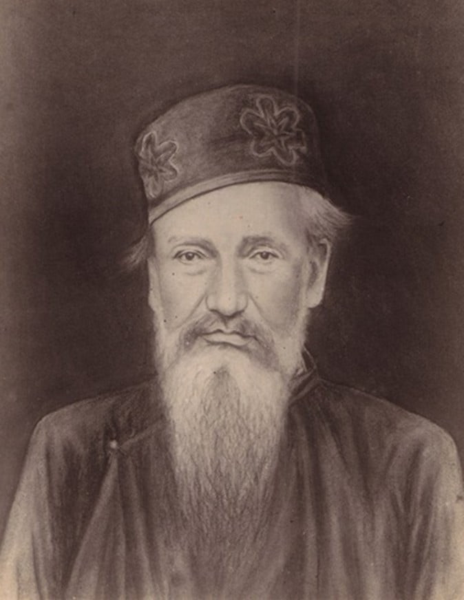 Cha Dangelzer, người bị vùi lấp dưới đổng đổ nát của Nhà thờ Kim Long trong trận bão ngày 11/9/1904, nguồn: Irfa