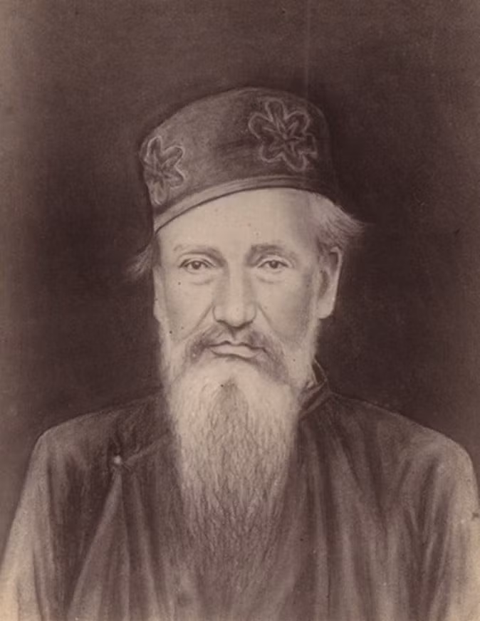 Cha Dangelzer, người bị vùi lấp dưới đổng đổ nát của Nhà thờ Kim Long trong trận bão ngày 11/9/1904, nguồn: Irfa