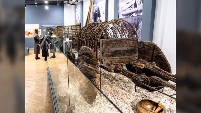 Cỗ xe ngựa Lchashen có mái che khoảng 3.500 tuổi được tìm thấy ở Armenia khiến các chuyên gia bất ngờ khi nó được bảo quản cực tốt. Phương tiện này được khai quật trong một ngôi mộ thời Đồ đồng ở Armenia. Ảnh: Ekaterina Kriminskaya/Alamy.